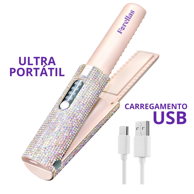 Mini Chapinha Portátil USB – Cabelos Perfeitos em Qualquer Lugar!