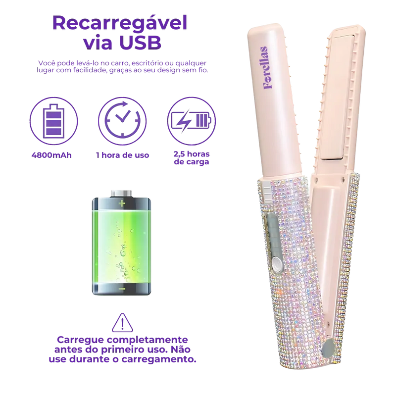 Mini Chapinha Portátil USB – Cabelos Perfeitos em Qualquer Lugar!