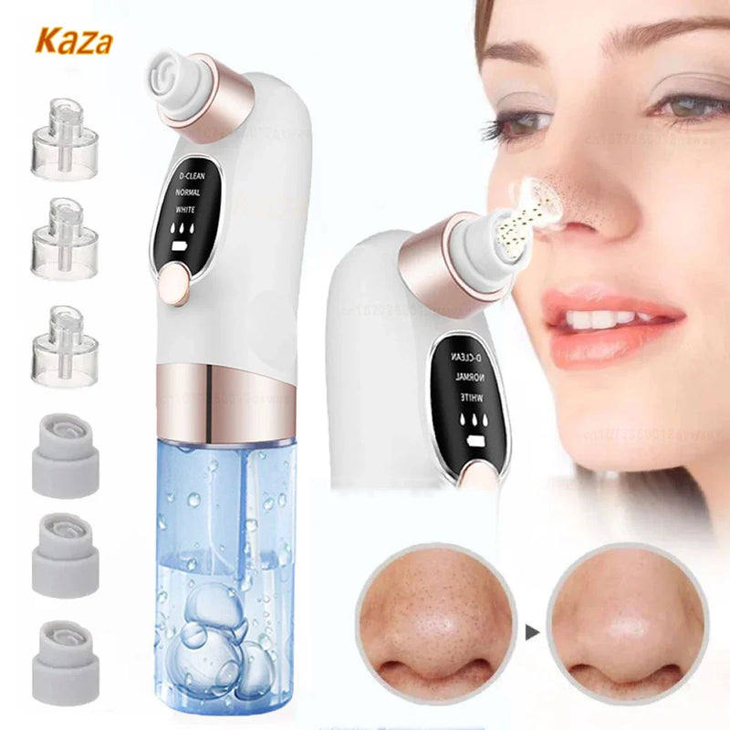 Removedor de Cravos com Sucção e Água – Limpeza Profunda, Antiacne, USB Recarregável com Função Microbolha