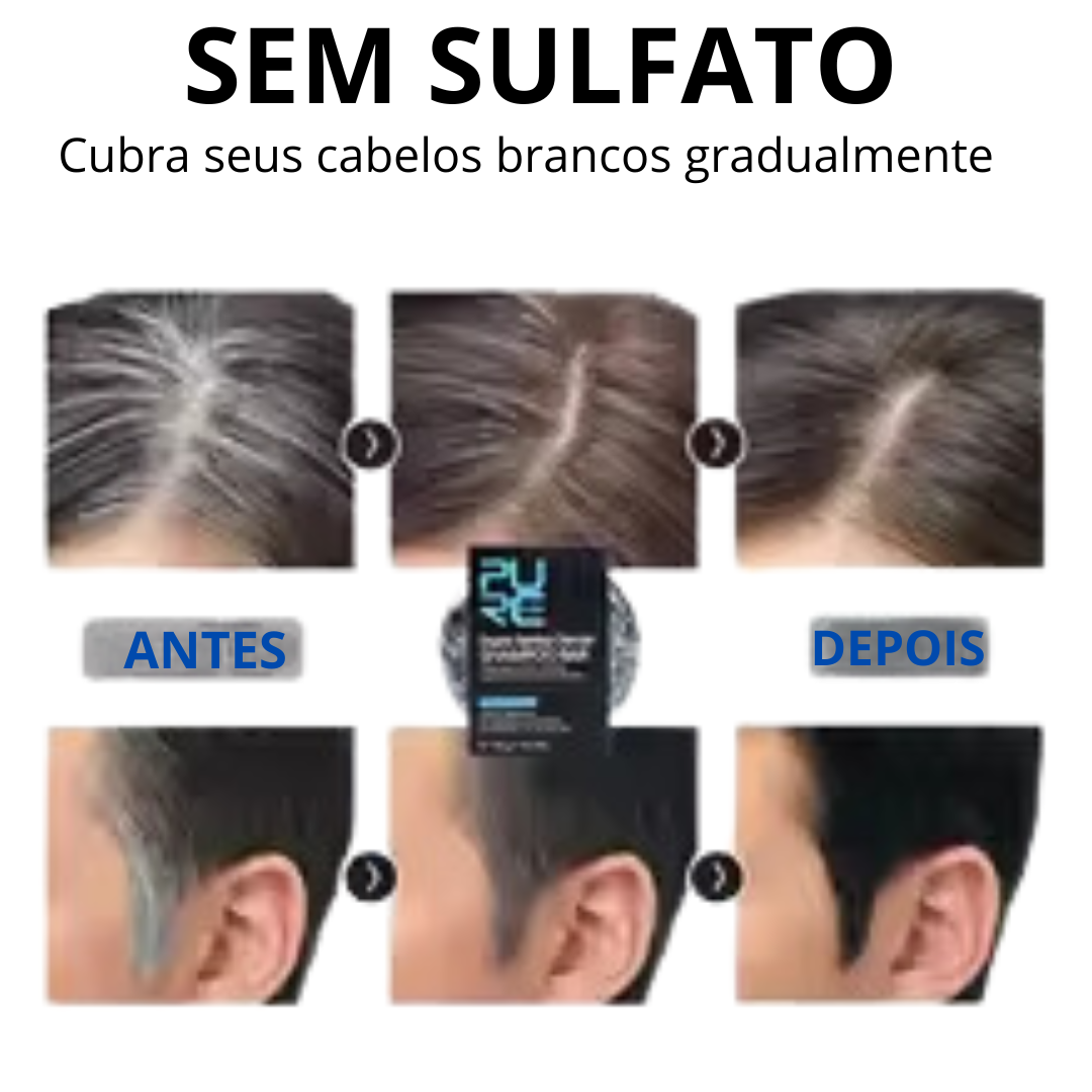 Shampoo escurecedor de cabelo e barba HairTone Pro