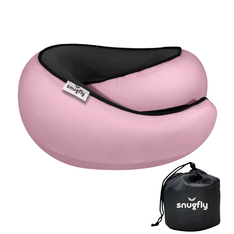 SnugFly™ – Travesseiro de Viagem Ergonômico em Viscoelástico com Suporte Cervical